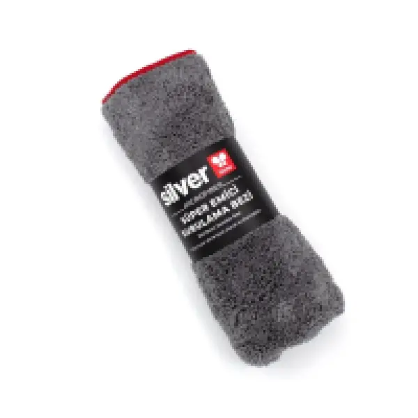 Silver Home Mikrofiber Bez Süper Emici Araç Kurulama Bezi ( GRİ ) (50x70 CM) 