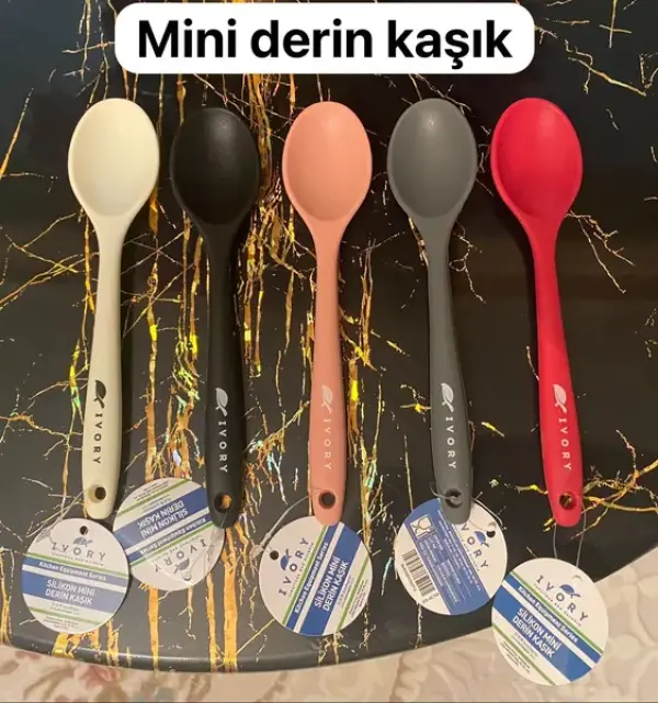 İvory MİNİDERİN SOS Kaşık ( 24 ADET ) RENK KARMA ( AVANTAJLI FİYAT )