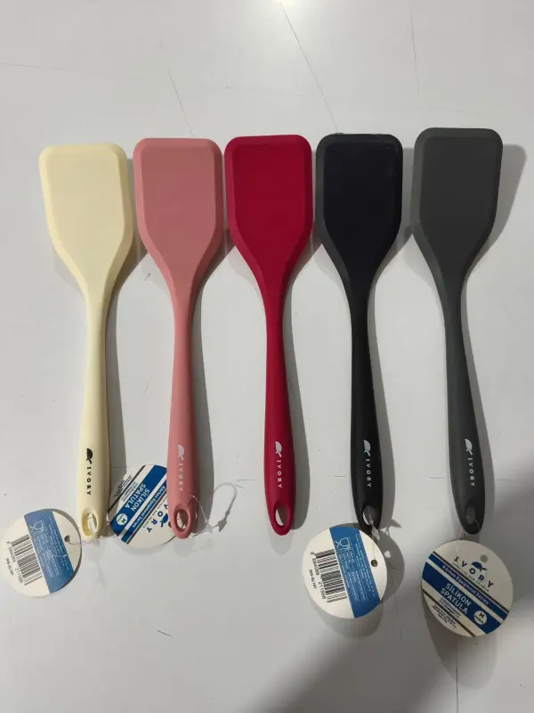 xİvory Silikon Orta Boy -SPATULA 26 cm. pembe