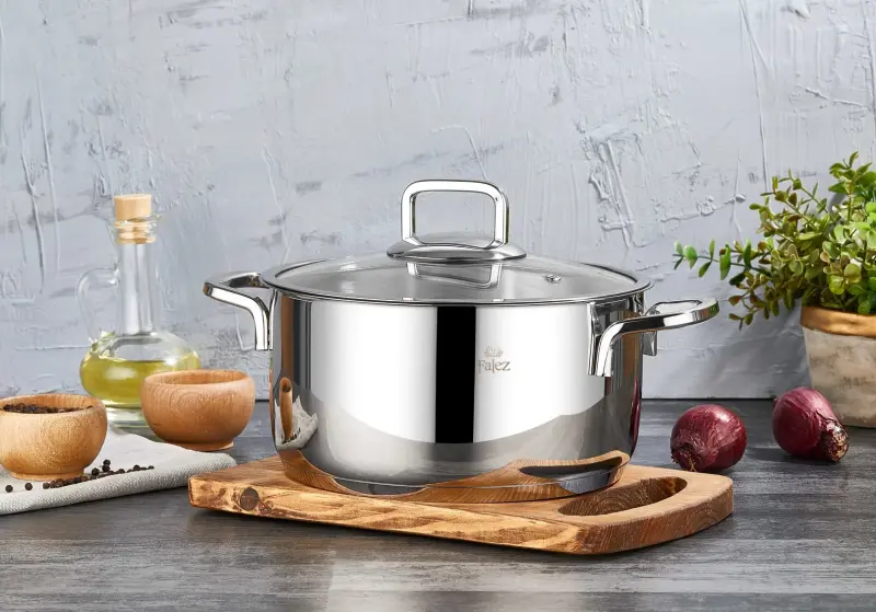 FALEZ VENTO 28 CM ÇELİK DERİN TENCERE 9,5 LT