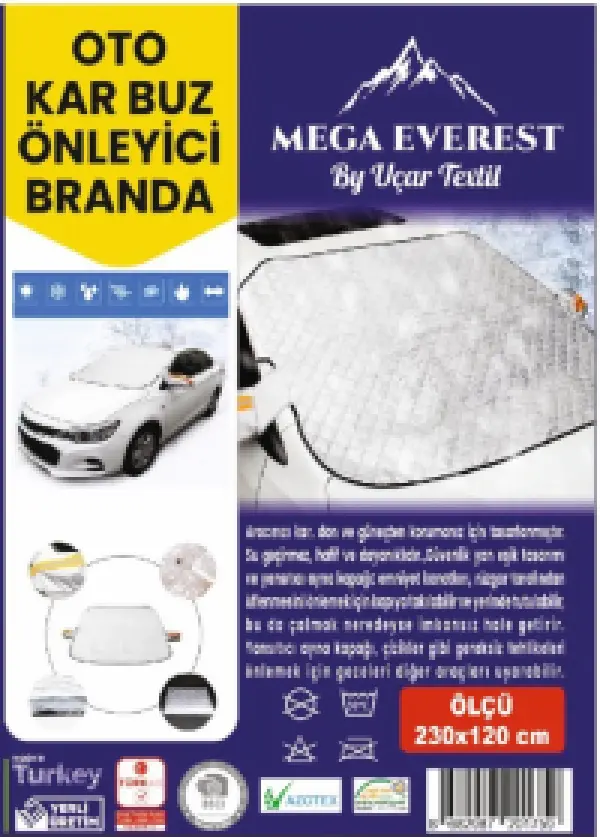 Mega Everest Oto Kar-Buz Önleyici Ön Cam Branda