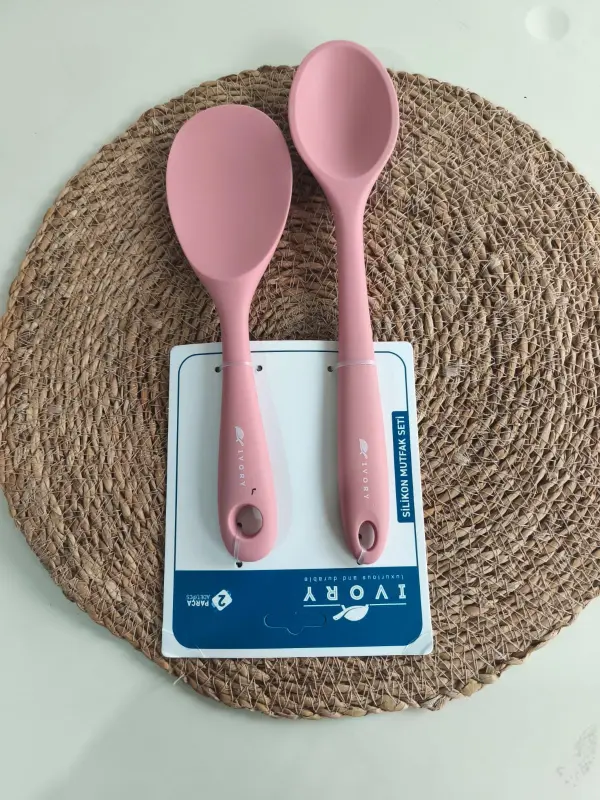 İvory Silikon Mutfak Seti (IVO-SL212) pembe
