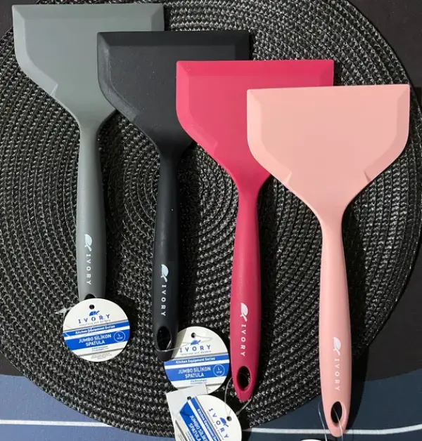İvory Silikon Jumbo Spatula Geniş gri