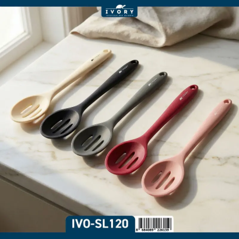 İvory Silikon Süzgeçli Kaşık SL-120 Pembe