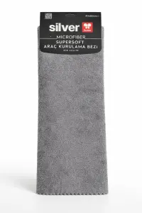 Silver Home Supersoft Mikrofiber Bez Süper Emici Araç Kurulama Bezi (40x60) ( GRİ ) KARTELALI 