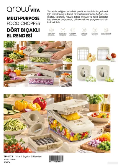 Arow VİTA Lüks Doğrayıcı Seti