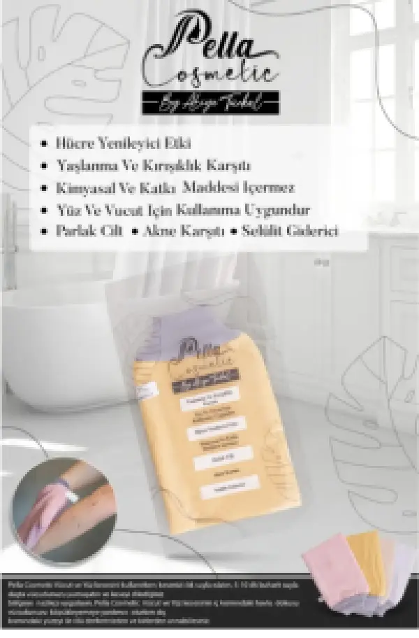 PELLA DESENLİ Duş Banyo Vücut ve Yüz Kesesi ( 20 Lİ PAKET )